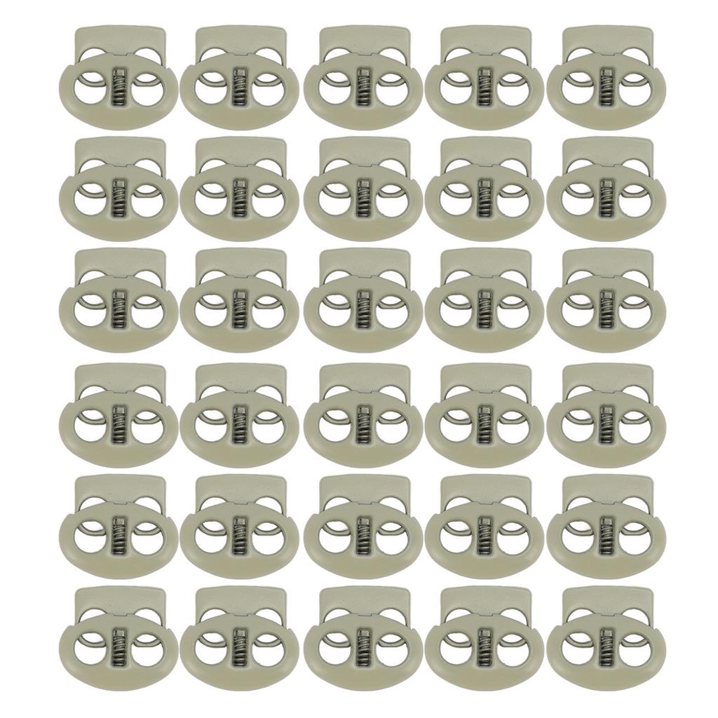 30PCS Metal Cord Locks End Spring Stop Toggle Stoppers Rustproof Lightweight Lanyard String Cord