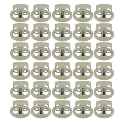 30PCS Metall Cord Schlösser Ende Frühling Stop Toggle Stopper Rostfrei Leichte Lanyard String Cord