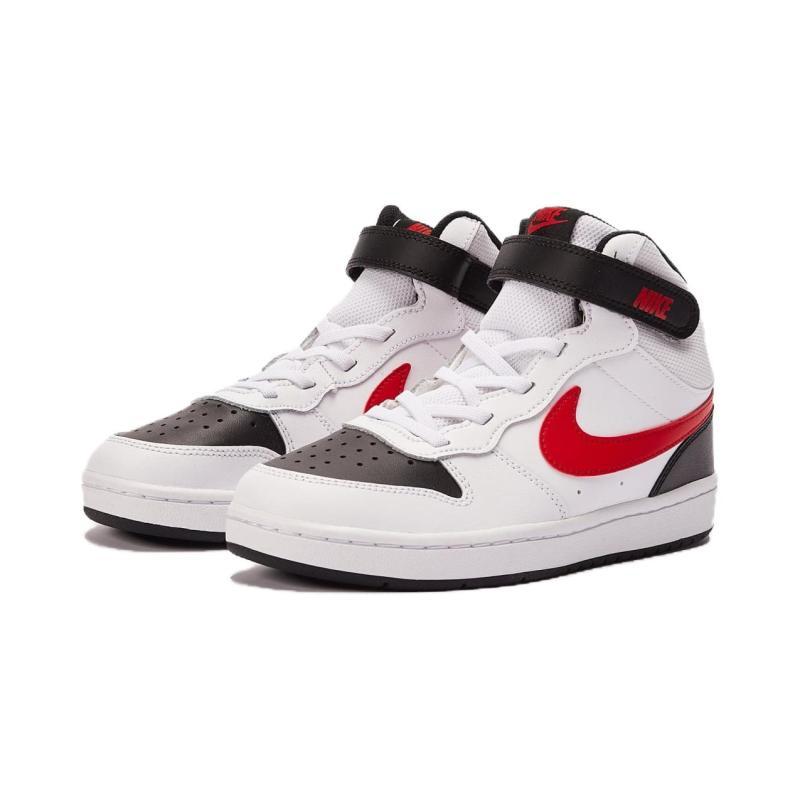 Nike Mid 2 Mid Top Skateboard Shoes White Black Red Children Aged 3 7 Years Old Sneakers CD7783-110