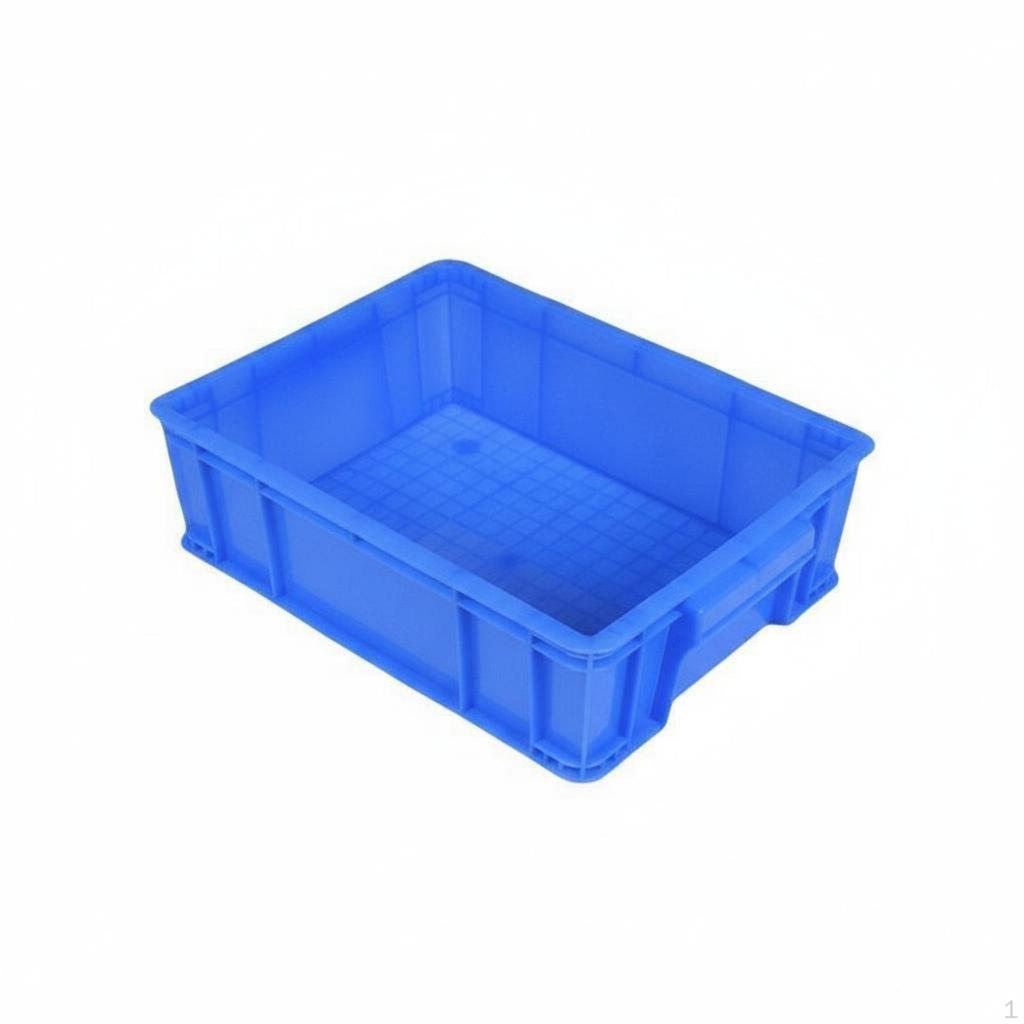Stackable Turnover Container Sturdy Industrial Tote with Lid Reinforced Structure Rectangular