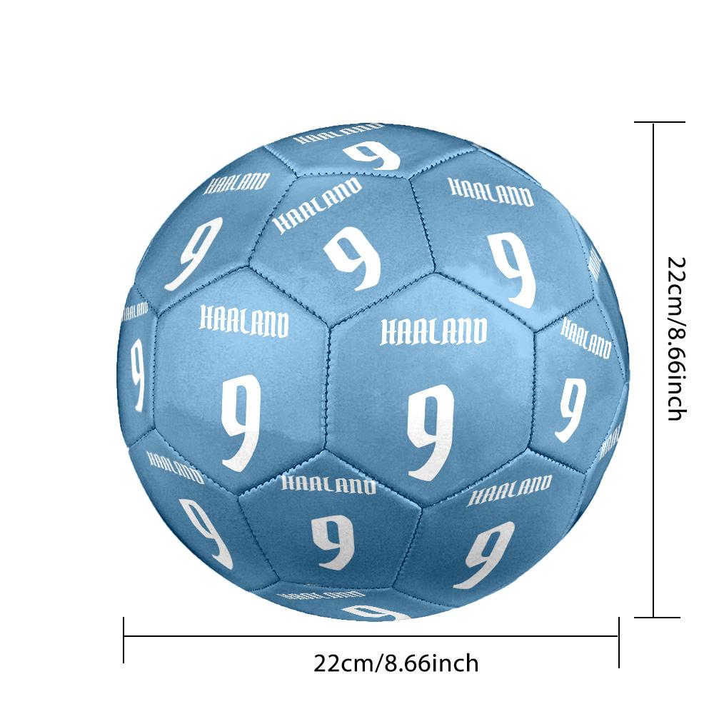 Pallone da Calcio Haaland Manchester City Debutto Taglia 5 Cucito a Macchina Universale Indoor/Outdoor per Accessori da Calcio