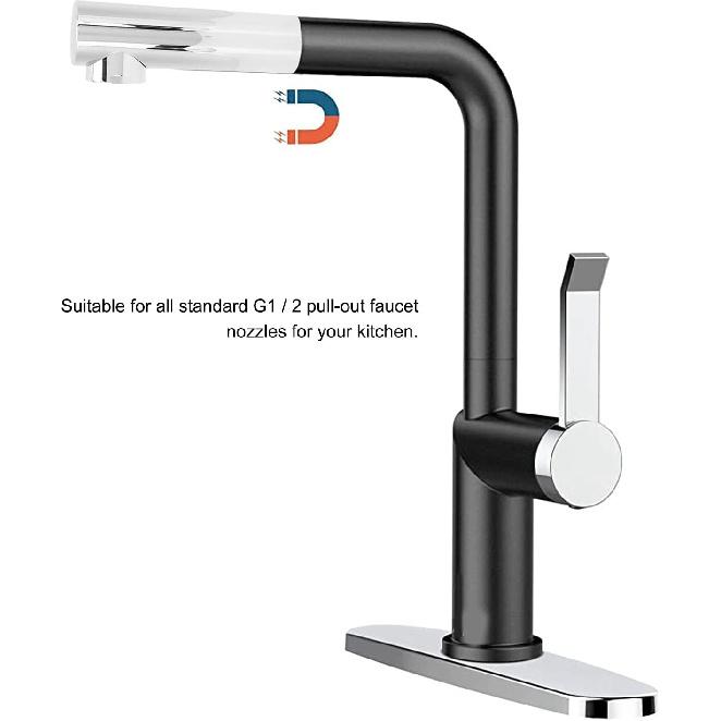 Substituição da Cabeça da Torneira da Cozinha, Peças Simples Angulares para Torneira de Pia de Cozinha, Cabeça Pulverizadora de Torneira Retrátil Bico, Conexões de Torneira Jato Spray para