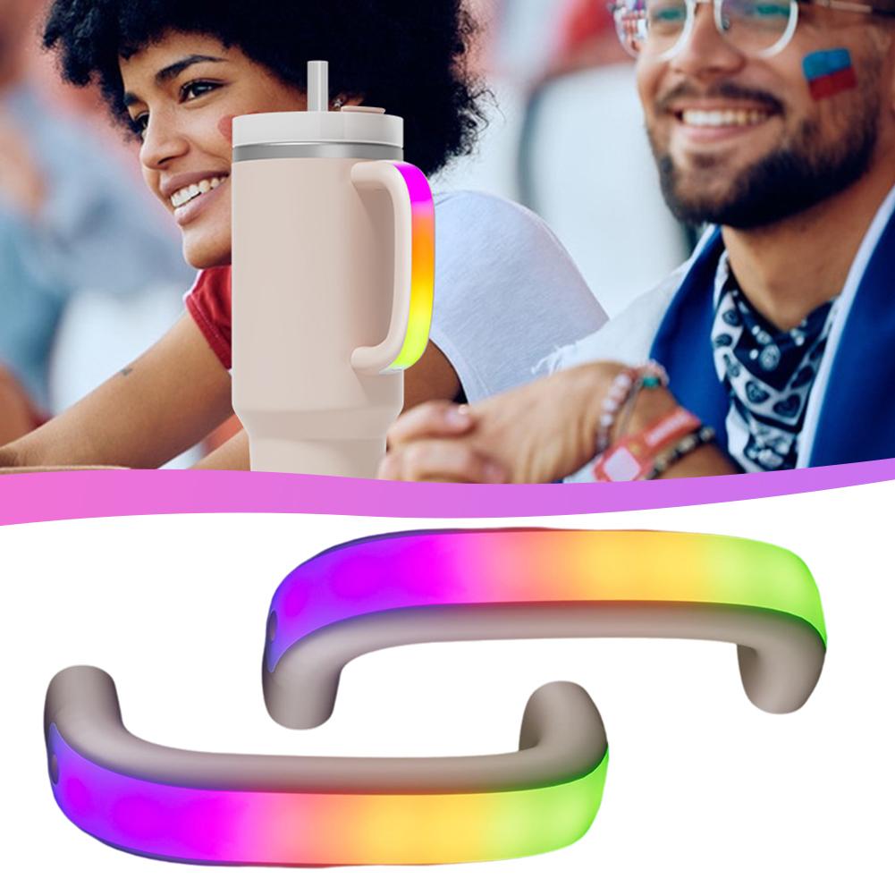 New Water Bottle Handle Protector for Stanley Cup 40Oz//30Oz, 6 Colors LED Light-Up Handle Cover Non-Slip Protect  Accessories