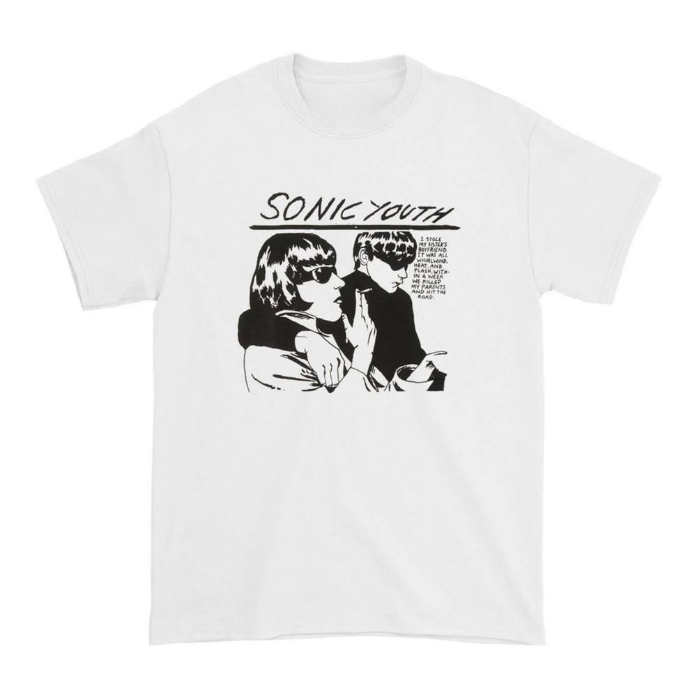Sonic Youth Band White Goo Graphic Tshirt S5XL Unisex T-Shirt M