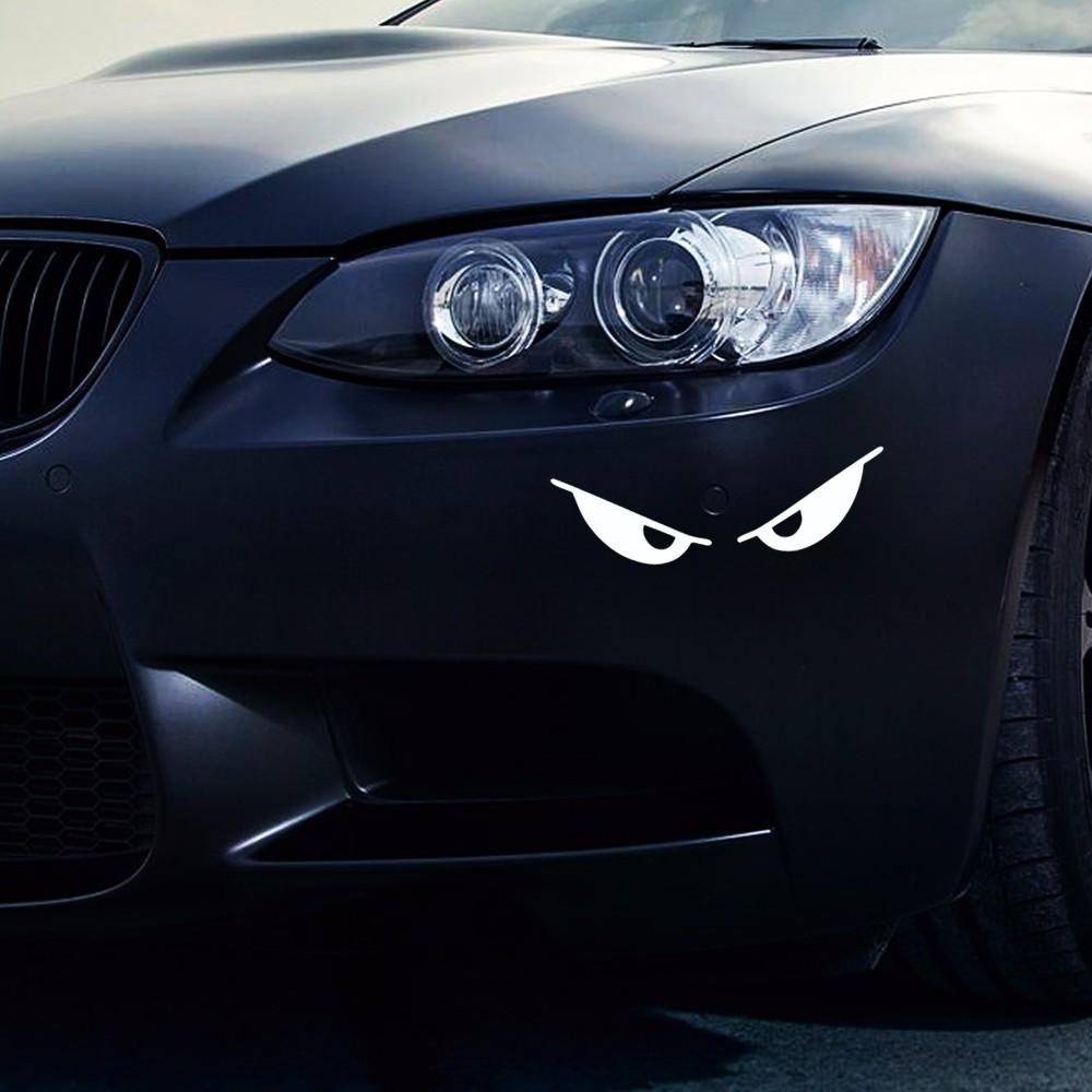 Reflexní nálepka na auto Moto přilba Nálepka s tvarem těla zlých očí Personalizovaná dekorativní nálepka