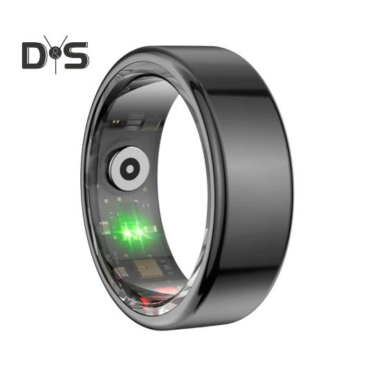 

R02P Розумне кільце для відстеження здоров’я IP68 Водонепроникне швидке заряджання Монітор сну Відстеження фітнесу Bluetooth-сумісне розумне кільце чорний