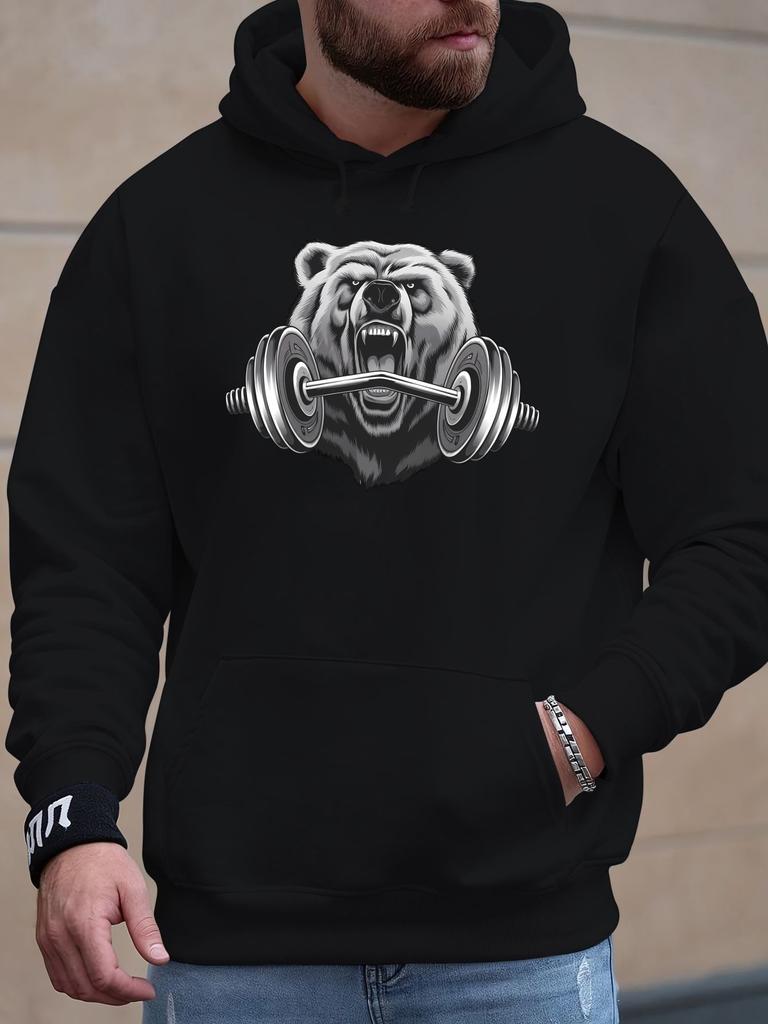 Gym Fierce Bear New Autumn and Winter Velvet Sweatshirt unisex Clothing Free Hoodie Clothes American Trendy Printed Tops unisex Gifts