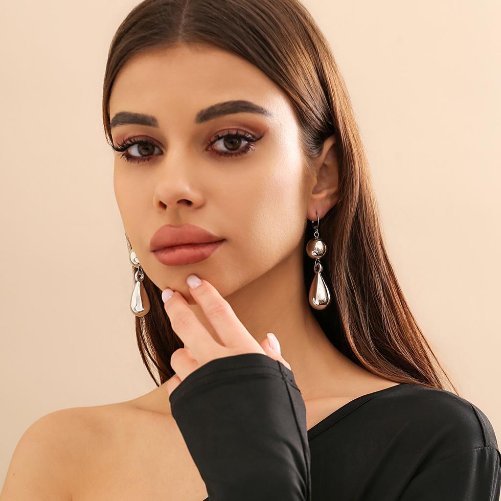 Elegant Ball with Droplet Pendant Earrings for Women Trendy Ladies Drop Earrings Hanging Accessories 2026 Fashion Jewelry Female