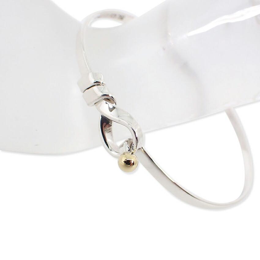 [Pre-owned] TIFFANY 925/750 Hook & Eye Bangle/j45-2