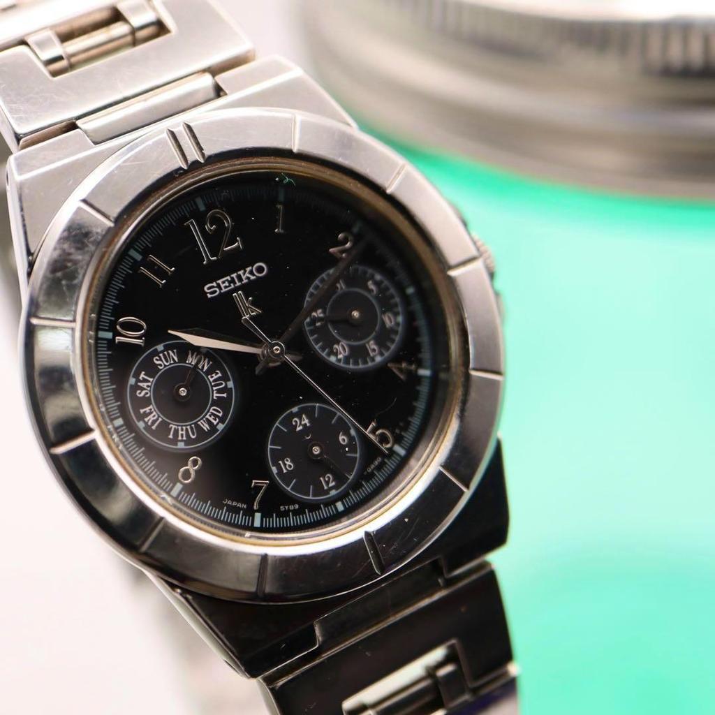 [USED] SEIKO Lucia Solar Round Silver Women's Watch 1251