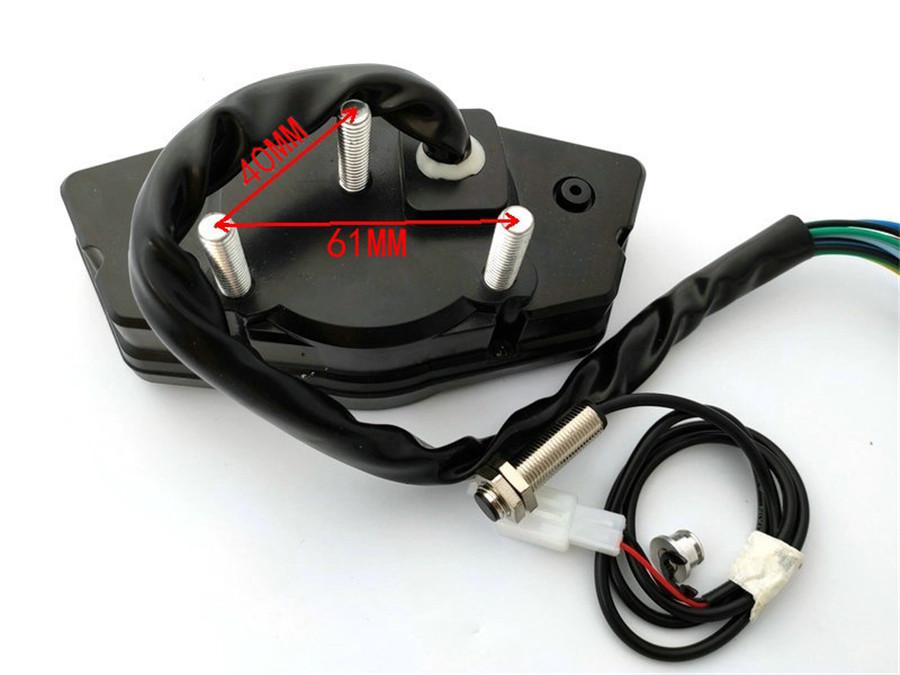 DC 12V LCD Digital Odometer Tachometer For 2 and 4 Cylinder Motorcycles