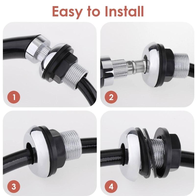 Bathroom Faucet Connector Water Sprayer Handheld Showerhead Shampoo Bowl Sprayer Head with Hose Easy To Install