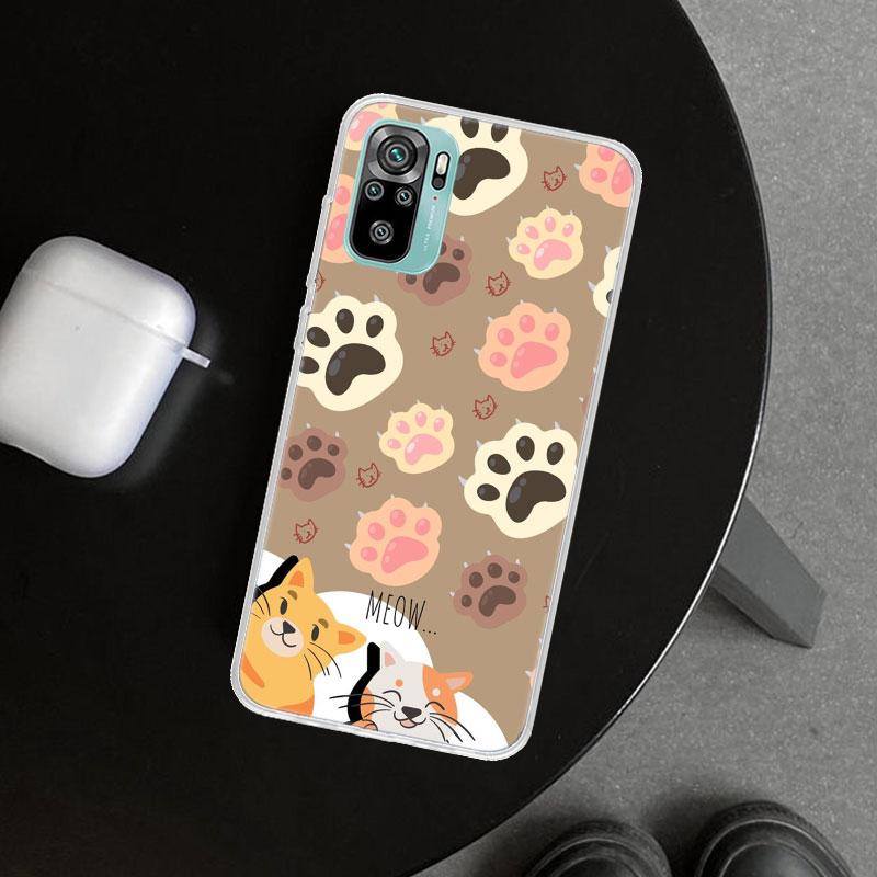 

Забавный чехол-накладка с отпечатком кошачьей лапы, милый, для Xiaomi Redmi Note 15 14 13 12 11 Pro Plus 14S 12S 11S 11T 11E 10S 10, на заказ Redmi Note 15 Pro 5G