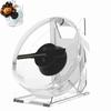 Ventilateur Holographique 3D Diamètre 12CM Support Carte Mini SD Projecteur Hologramme 3D avec Support Fonction Lecteur de Musique