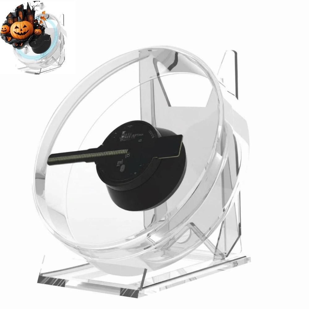 Ventilateur Holographique 3D Diamètre 12CM Support Carte Mini SD Projecteur Hologramme 3D avec Support Fonction Lecteur de Musique