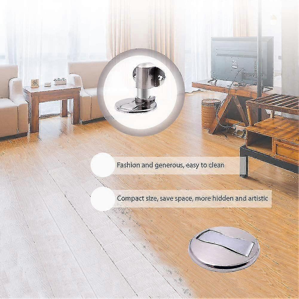 Jinxiu Stainless Steel Door Stopper Magnetic Bracket,strong Magnetic Door Stopper Bedroom No Punch Adjustable Anti-bump Door Stopper Door Bumper Door