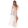 European-American Lace Embroidery Beach Cover-up: Sexy, Loose See-through Vacation Cardigan Dress