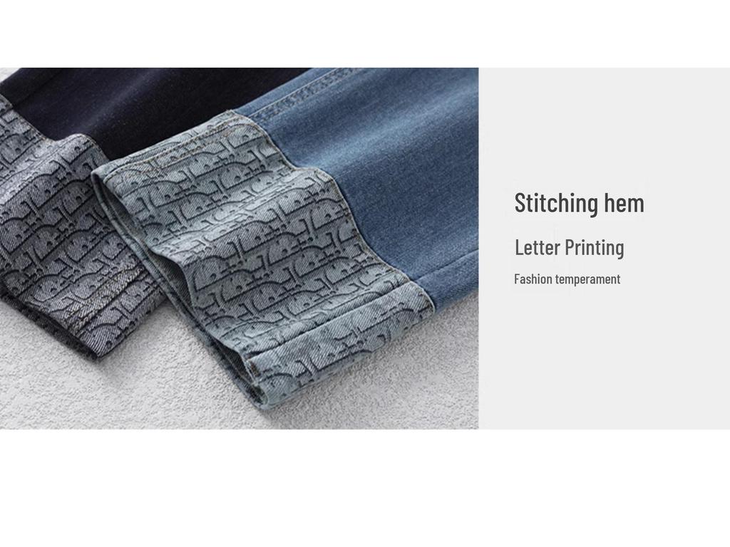 2025 New Spring Women's High-Waisted Blue Slimming Harem Jeans - Cuffed, Cropped, and Loose-Fit Cigarette Pants