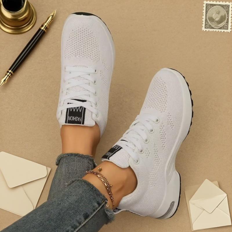 

Женские повседневные кроссовки на платформе, дышащие сетчатые кроссовки для ходьбы, плоские беговые кроссовки, женские теннисные туфли, вулканизированная обувь для спортзала, белая женская обувь 36 белый