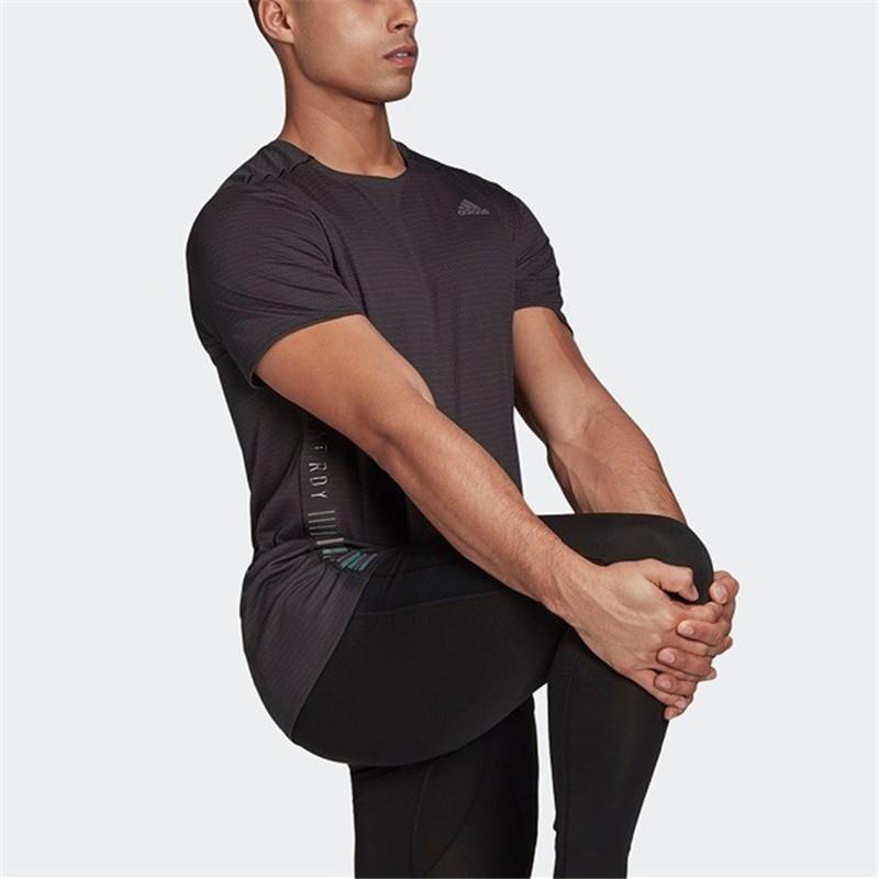 Adidas Premium Reflective Running Short Sleeve T-Shirt Men Tops Black GL2008