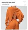 New Casual Round Neck Long Sleeve Sweatshirt for Autumn/Winter - Short, Loose, Fashionable T-Shirt for Fitness & Running