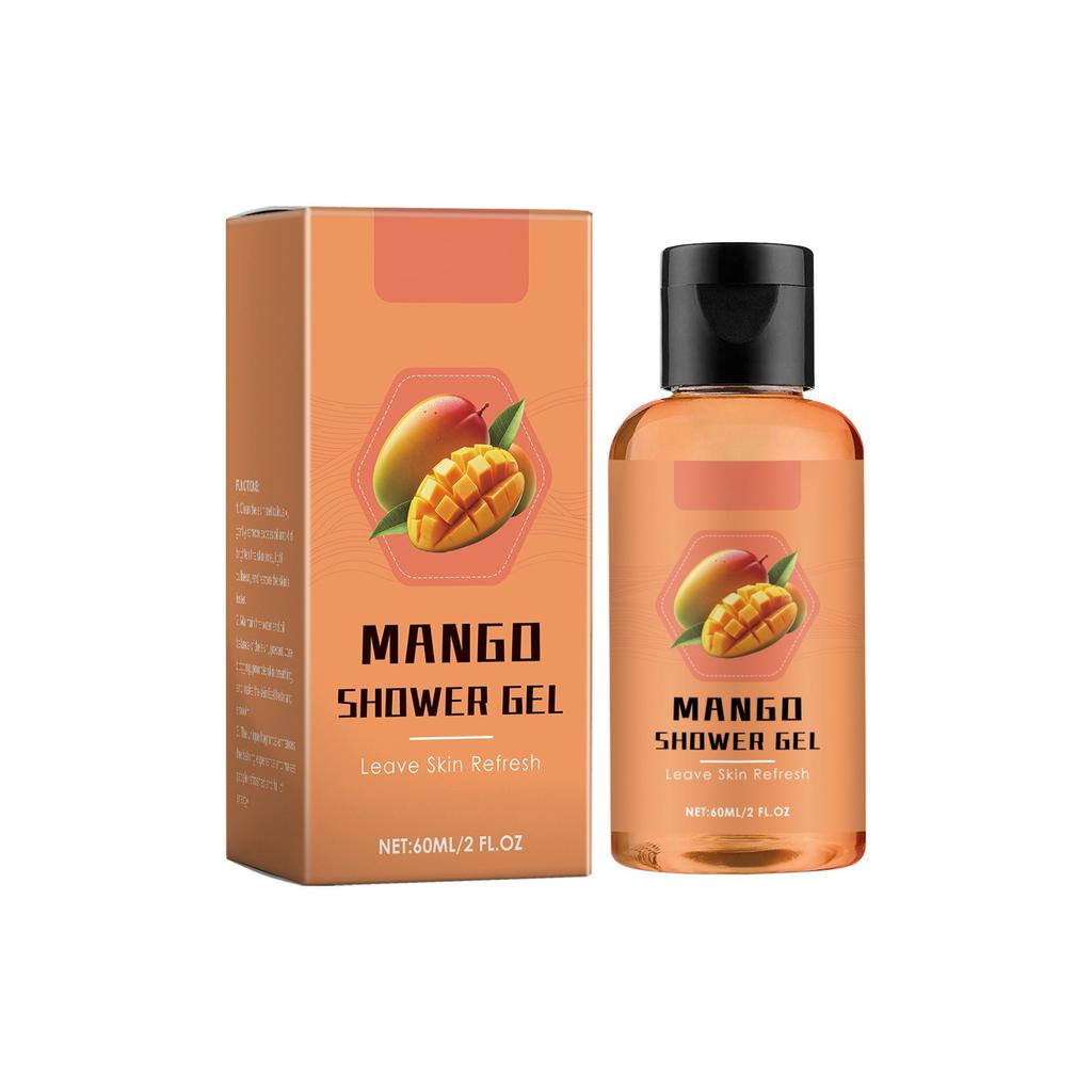Vitality Mangos Shower Gel Moisturizing, Cleaning, Brightening, Oil Removing, Moisturizing, Nourishing, Fresh Shower Gel 60ML