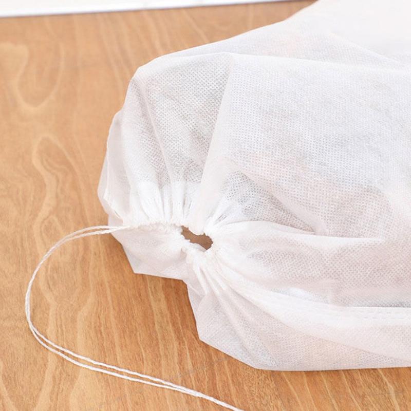 50-teiliges Set Schuhstaubschutzhüllen, staubdicht, Vlies, Kordelzug, durchsichtige Aufbewahrungstasche, Reisetasche, Schuhbeutel, zum Trocknen von Schuhen