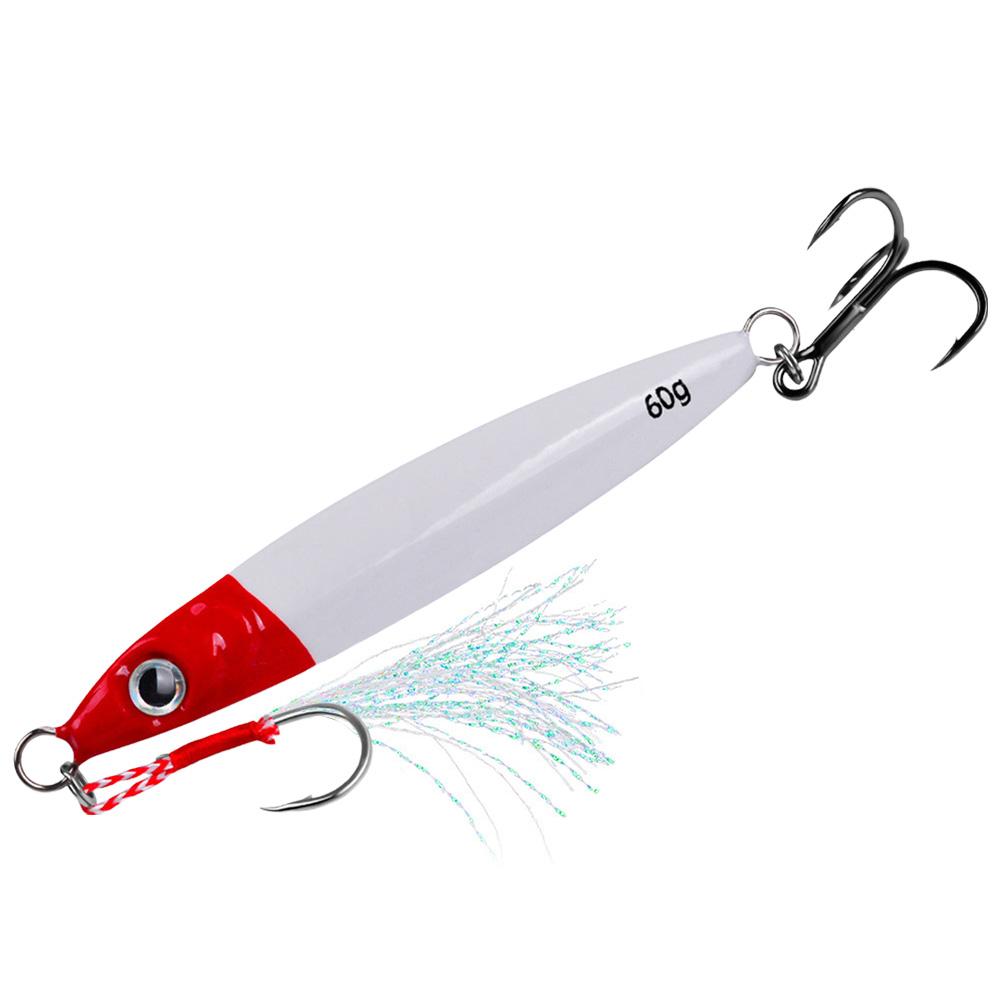 Metal Jig Fishing Lure Fast Sinking Artificial Bait Trout Jigging Lure Saltwater Lures for Sea Fishing and Boat Fishing