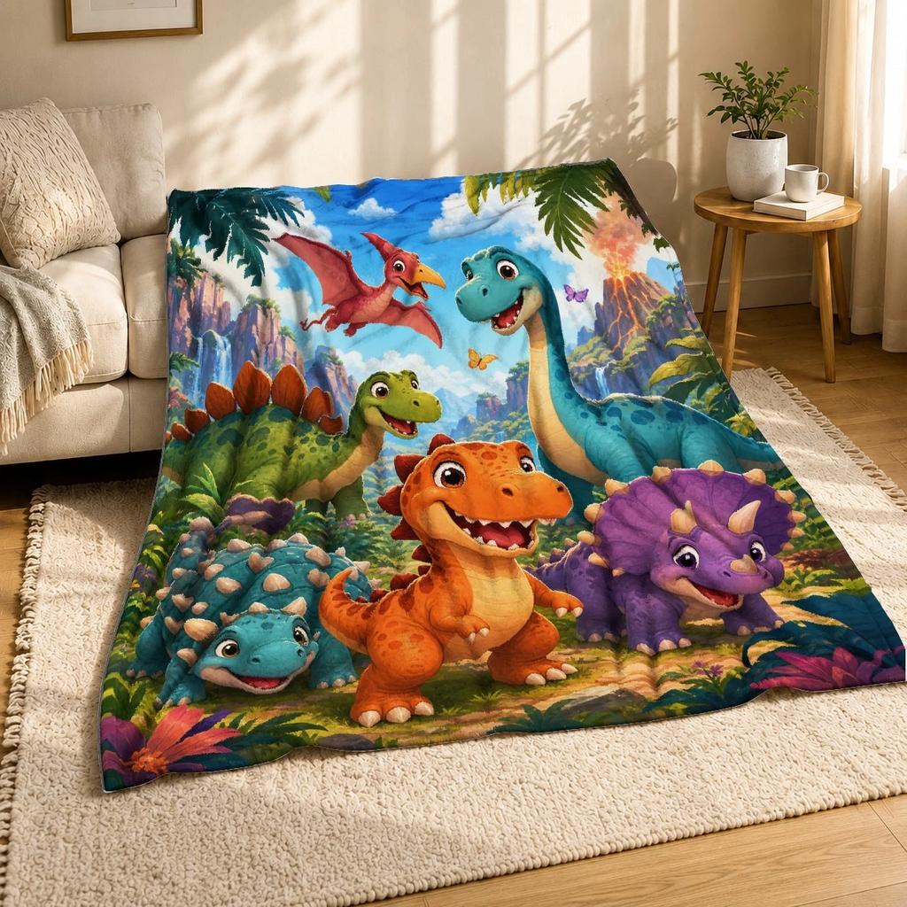 Dinosaur Family Plush Throw Blanket