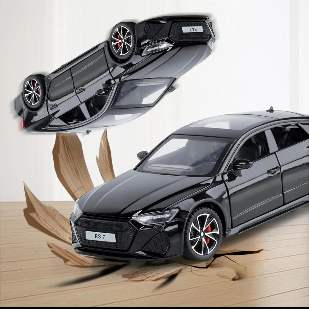 Simulación Escala 1/32 RS7 Coche Deportivo Aleación Fundición a Presión Metal Modelo Juguetes Educativos y Divertidos para Niños Regalo para Niños Adorno de Exhibición Coleccionar