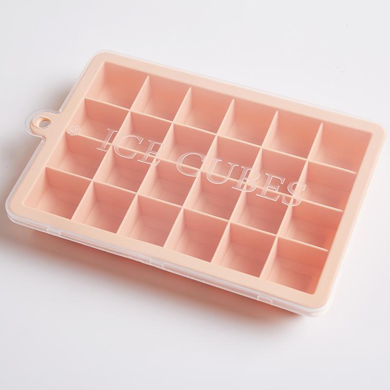 Creative Silicone Ice Cube Tray with Lid - 24 & 15 Grid DIY Square Ice Mold