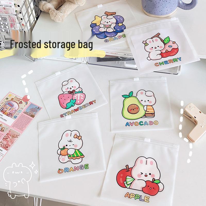 Christmas Animal Snacks Zipper Bag | Cute Cookies, Candy & Mask Storage for Girls