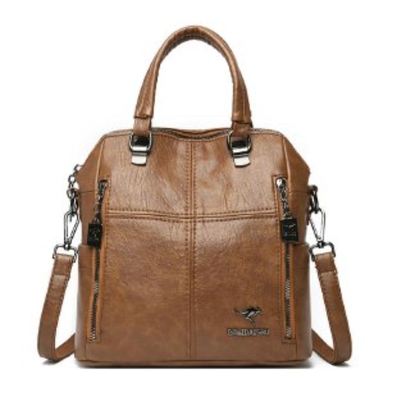 Faux Leather Backpack Women's Bag 2026 New Korean Shoulder Bag Casual Crossbody Bag Tide Tote