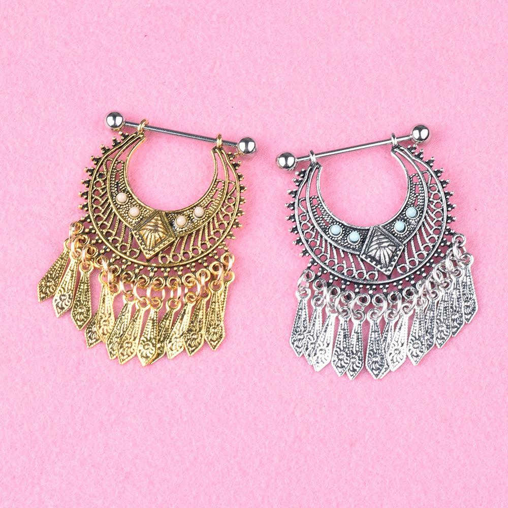 Der neue Brustwarzenring Bosumian Wind Retro Pine Soverell Ring Milchring