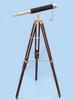 Floor Standing Brass/Leather Harbor Master Telescope 50"