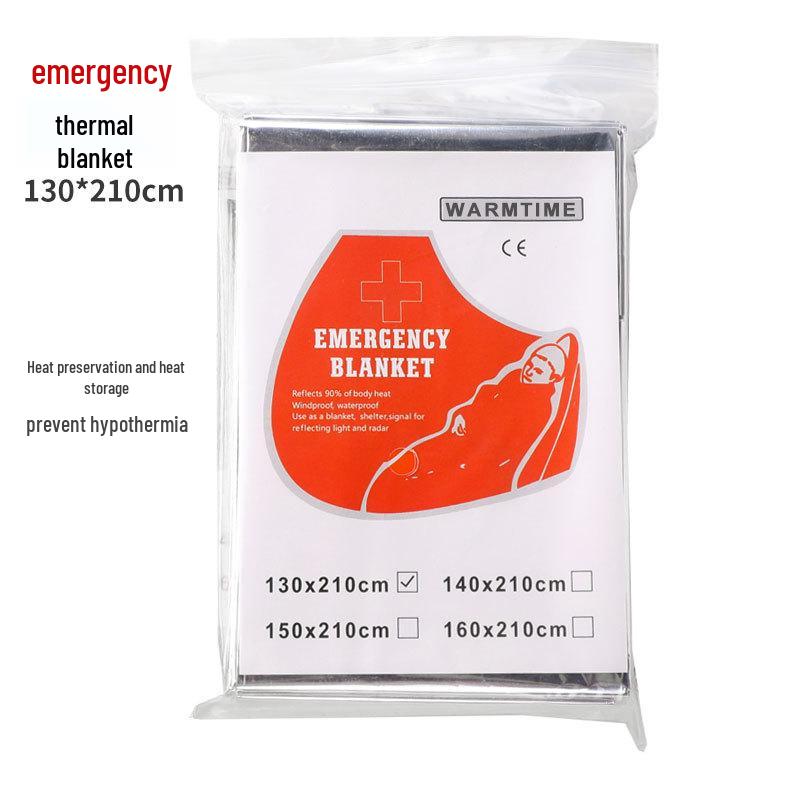 Portable Insulated Emergency Blanket for Outdoor Hypothermia Prevention - Lightweight Survival Camping Blanket with Aluminum Foil for Warmth