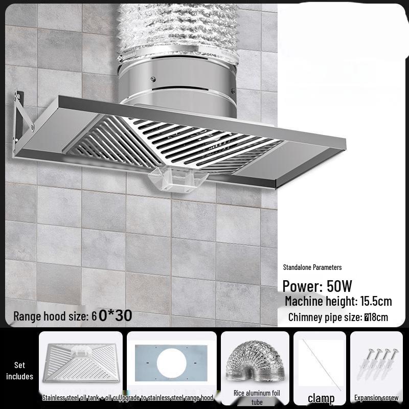 OLOEY 304 Stainless Steel Kitchen Exhaust Fan