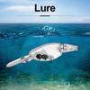 Hard Bait Fishing Lure Realistic Looking Transparent Design Streamlined Body Compact Portable Artificial Lure Fake Bait