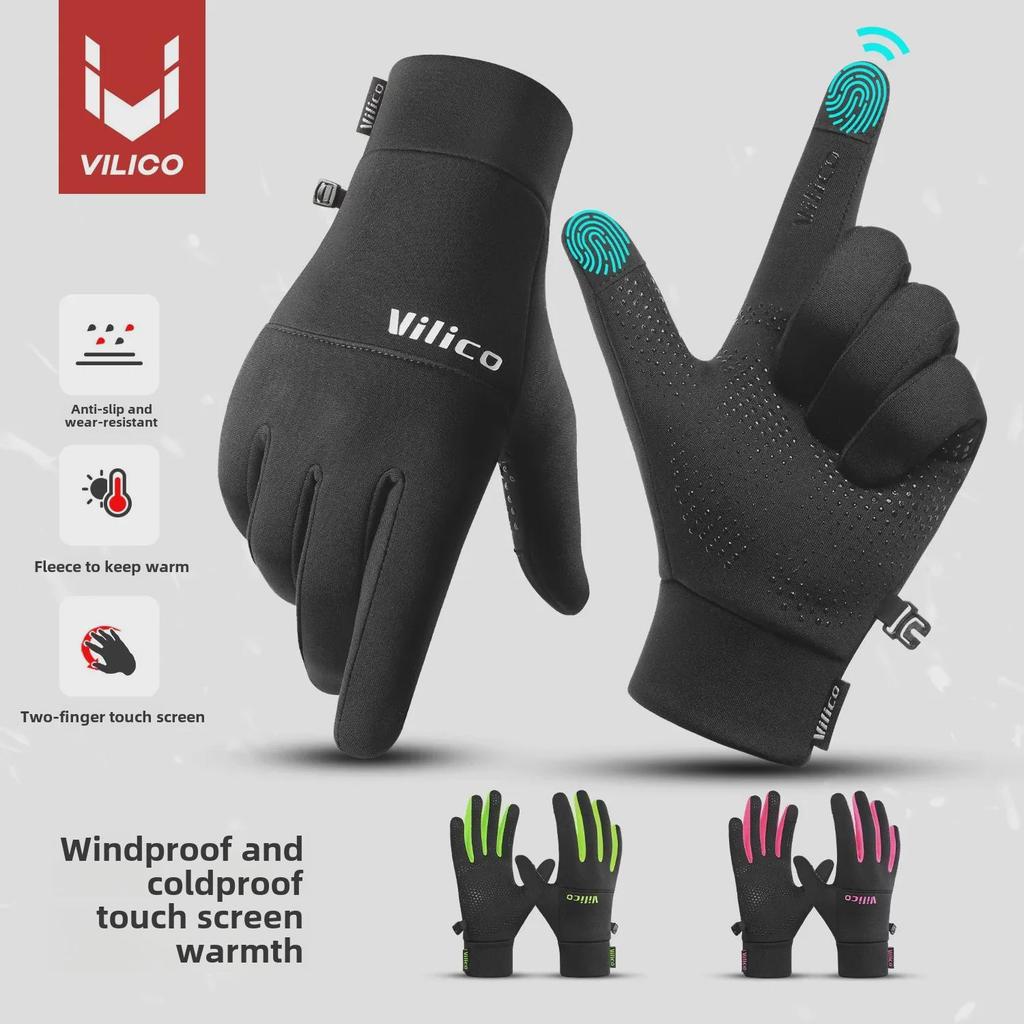 Winter-Touchscreen-Handschuhe für Damen und Herren, rutschfest, thermisch, für Laufen, Radfahren und Skifahren