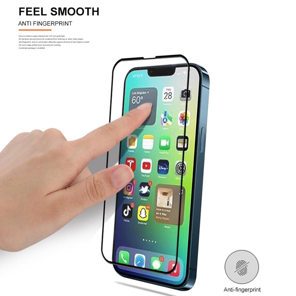MOCOLO 3D Curved Edges Screen Protector for iPhone 14 6.1 Inch Wear-resistant Full Coverage HD Tempered Glass Film Full Glue