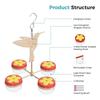 M-Modern-Hummingbird Feeders For Outdoors Hanging Plastic Hummingbird Feeders Imitation Of Flowers Detachable Bird Feeders