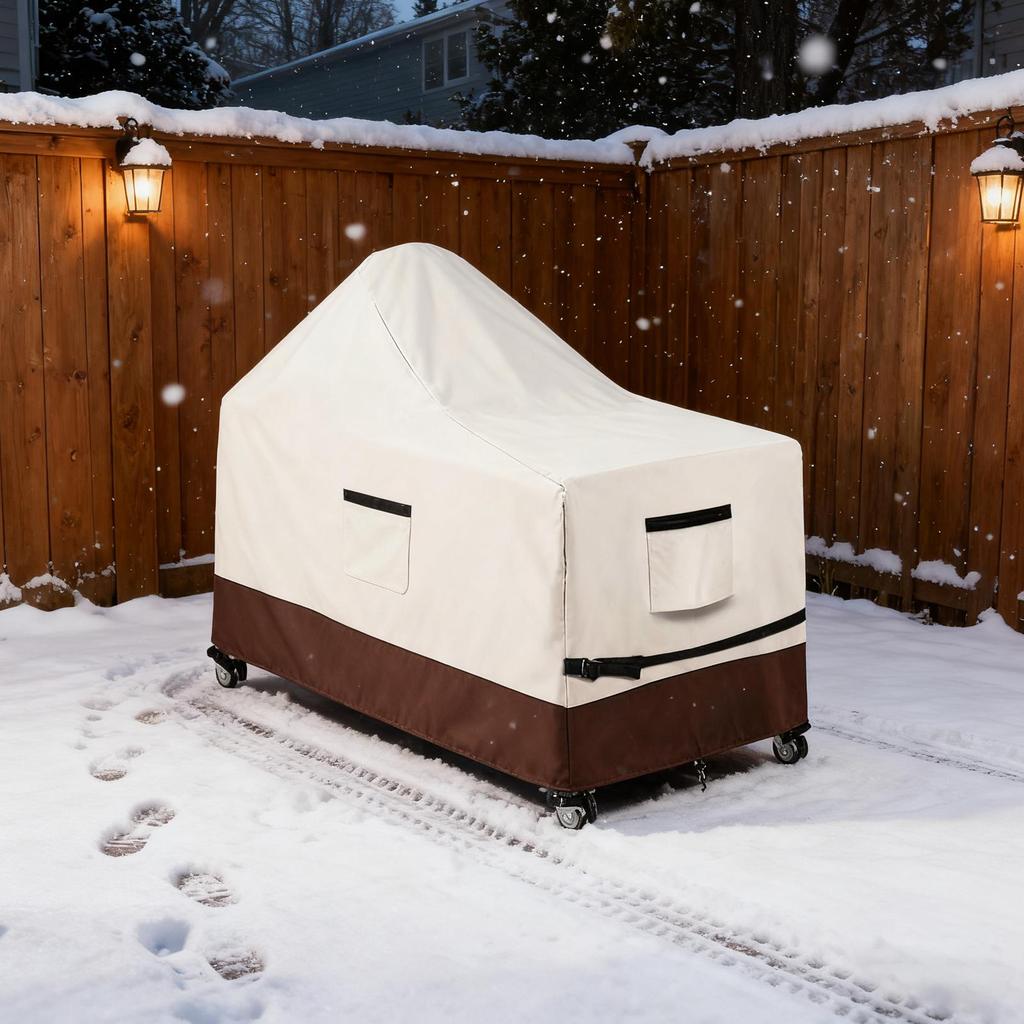 BBQ Grill Cover 60-inch Waterproof Heavy Duty Portable Home Supplies Gas Grill Cover For Outdoor Propane Charcoal Table Cart Pit