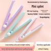 Dual-Use Mini Flat Iron & Curler for Bangs, Small Straightener & Portable Corn Perm Iron