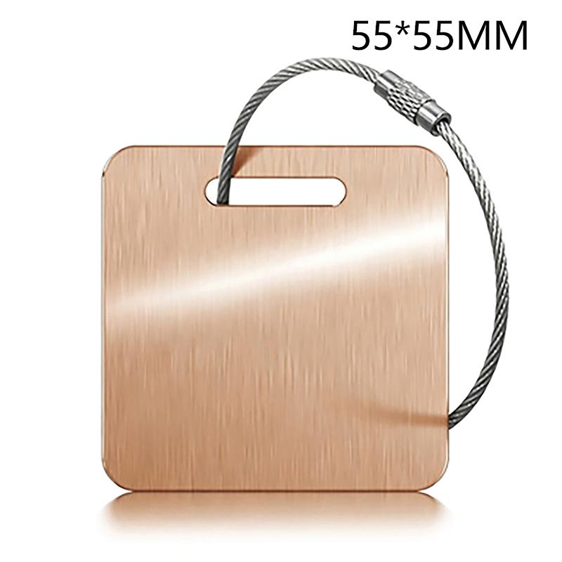 Stainless Steel Tag Keychain Lightweight Durable 1Pcs with Steel Wire Loops Luggage Keyring for Hiking Business Trip Use