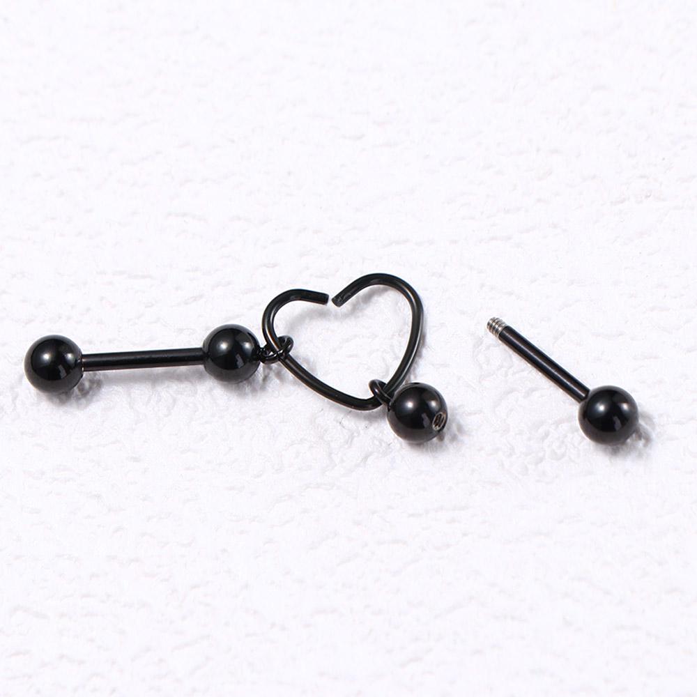 Design Temperament Party Piercing Heart Earring Women Earring Korean Style Earring Ear Bone Stud