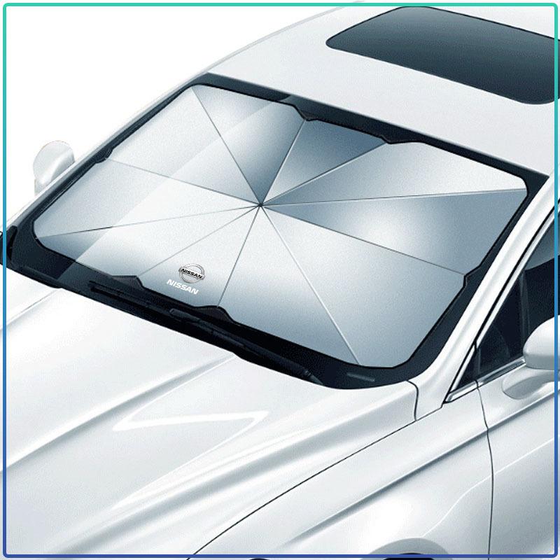Car Front Window Cover Sun Shade Windshield Visor Windscreen Folding Breathable UV For Nissan Nismo Tiida Sylphy Teana X Trail T30 T32 Almera Qashqai