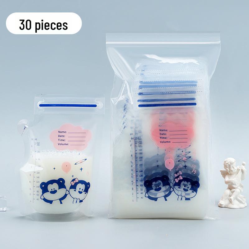 150ml Stand-Up Breast Milk Storage Bags, Disposable, Large Capacity, Fresh-Keeping, English Version.
