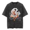 New ONE PIECE Nika Form Luffy Anime High Quality TShirt Men and Women Cotton Vintage Washed Print Retro Streetwear Tops
