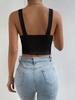 Square Neck Knit Tank Top Crop Tops Women Summer Camis Solid Color Camisole Fashion SportsTube Female Sleeveless Cropped Y2K Girl Clothes