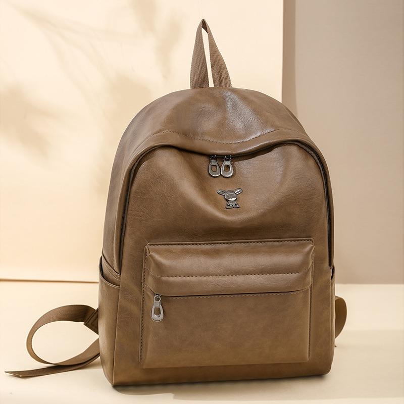 

Casual backpack women s bag fashion large capacity trend British high school school bag versatile back bag хакі